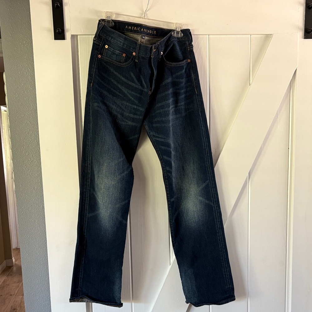 American Eagle Outfitters Men's Dark Blue Jeans